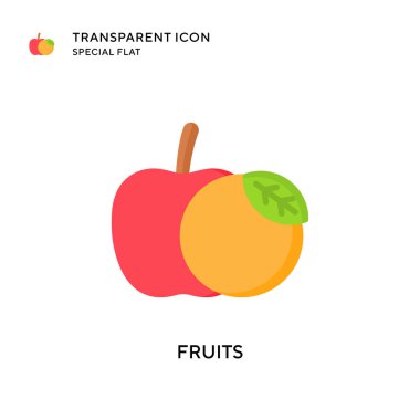 Meyve vektör simgesi. Düz çizim. EPS 10 vektörü.