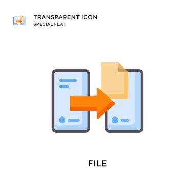 Dosya vektör simgesi. Düz çizim. EPS 10 vektörü.