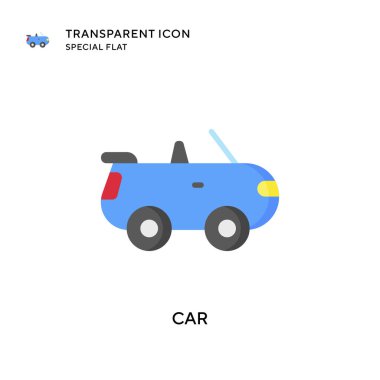 Araba vektör simgesi. Düz çizim. EPS 10 vektörü.