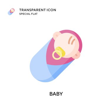 Bebek vektör ikonu. Düz çizim. EPS 10 vektörü.