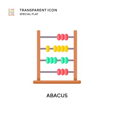 Abaküs vektör simgesi. Düz çizim. EPS 10 vektörü.