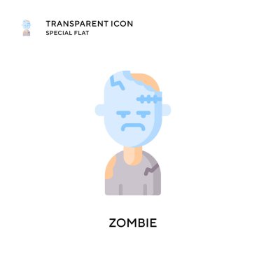 Zombi vektör simgesi. Düz çizim. EPS 10 vektörü.