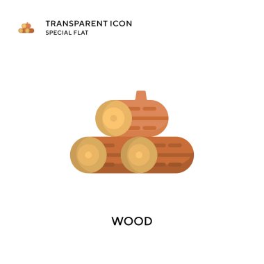 Tahta vektör simgesi. Düz çizim. EPS 10 vektörü.