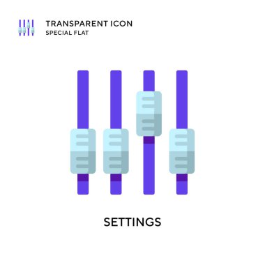 Ayarlar vektör simgesi. Düz çizim. EPS 10 vektörü.