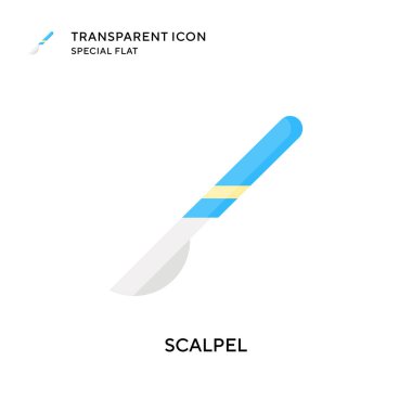Neşter vektör simgesi. Düz çizim. EPS 10 vektörü.