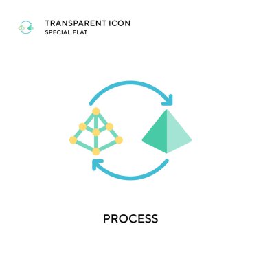 İşlem vektör simgesi. Düz çizim. EPS 10 vektörü.
