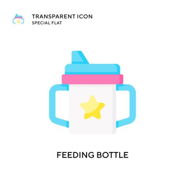 Şişe vektör ikonu besleniyor. Düz çizim. EPS 10 vektörü.