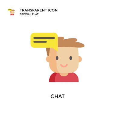 Sohbet vektörü simgesi. Düz çizim. EPS 10 vektörü.