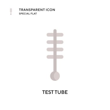Test tübü vektör simgesi. Düz çizim. EPS 10 vektörü.