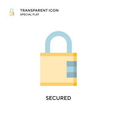 Güvenli vektör simgesi. Düz çizim. EPS 10 vektörü.