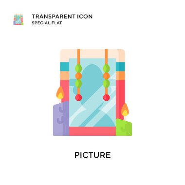 Resim vektör simgesi. Düz çizim. EPS 10 vektörü.