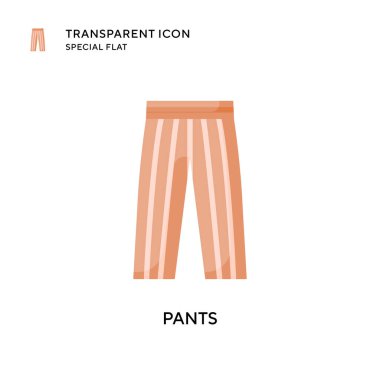 Pantolon vektör simgesi. Düz çizim. EPS 10 vektörü.