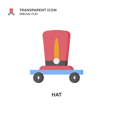 Şapka vektör simgesi. Düz çizim. EPS 10 vektörü.