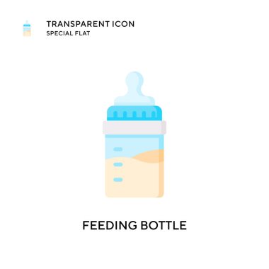 Şişe vektör ikonu besleniyor. Düz çizim. EPS 10 vektörü.