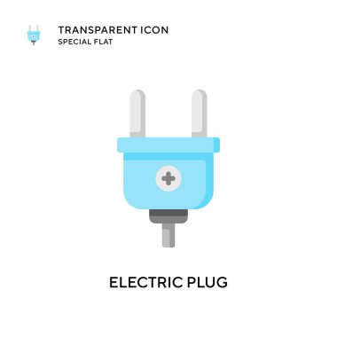 Elektrik prizi vektör simgesi. Düz çizim. EPS 10 vektörü.