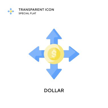 Dolar vektör simgesi. Düz çizim. EPS 10 vektörü.