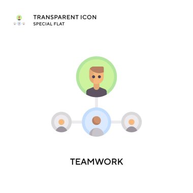 Takım çalışması vektör simgesi. Düz çizim. EPS 10 vektörü.