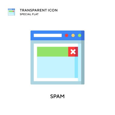 Spam vektör simgesi. Düz çizim. EPS 10 vektörü.