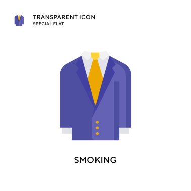 Sigara içilen vektör simgesi. Düz çizim. EPS 10 vektörü.