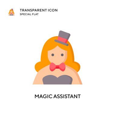 Sihirli yardımcı vektör simgesi. Düz çizim. EPS 10 vektörü.