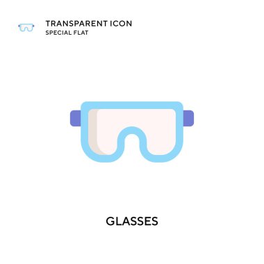 Gözlük vektör simgesi. Düz çizim. EPS 10 vektörü.