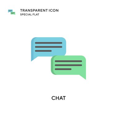 Sohbet vektörü simgesi. Düz çizim. EPS 10 vektörü.