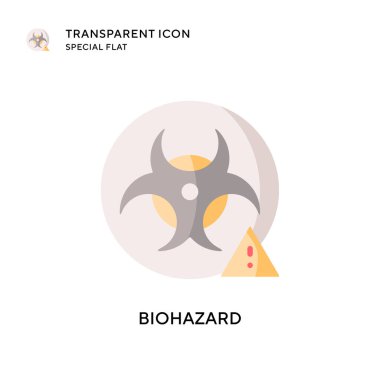 Biyolojik tehlike vektör simgesi. Düz çizim. EPS 10 vektörü.