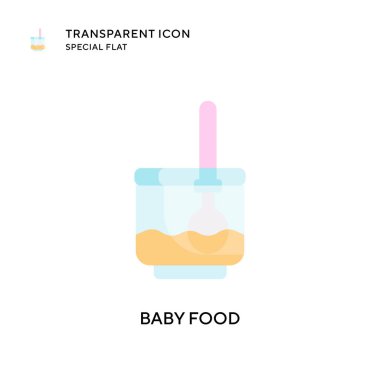 Bebek maması ikonu. Düz çizim. EPS 10 vektörü.