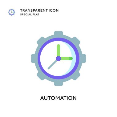 Otomasyon vektör simgesi. Düz çizim. EPS 10 vektörü.