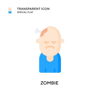 Zombi vektör simgesi. Düz çizim. EPS 10 vektörü.