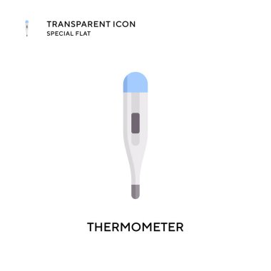 Termometre vektör simgesi. Düz çizim. EPS 10 vektörü.
