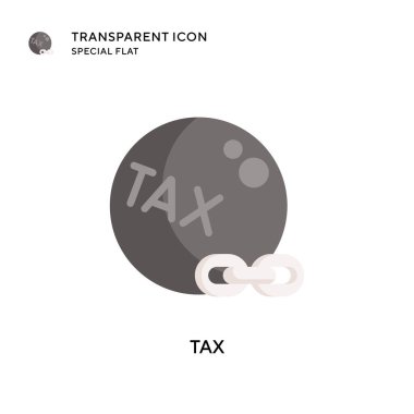 Vergi vektör simgesi. Düz çizim. EPS 10 vektörü.