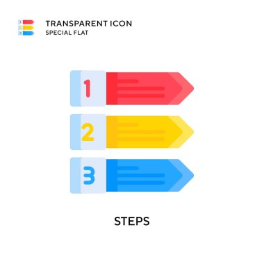 Adımlar vektör simgesi. Düz çizim. EPS 10 vektörü.