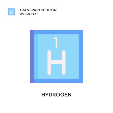Hidrojen vektör simgesi. Düz çizim. EPS 10 vektörü.