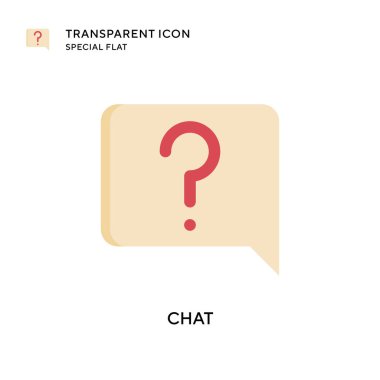 Sohbet vektörü simgesi. Düz çizim. EPS 10 vektörü.