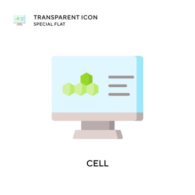 Hücre vektör simgesi. Düz çizim. EPS 10 vektörü.