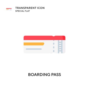 Giriş kartı vektör simgesi. Düz çizim. EPS 10 vektörü.