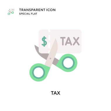 Vergi vektör simgesi. Düz çizim. EPS 10 vektörü.