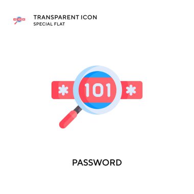 Parola vektör simgesi. Düz çizim. EPS 10 vektörü.