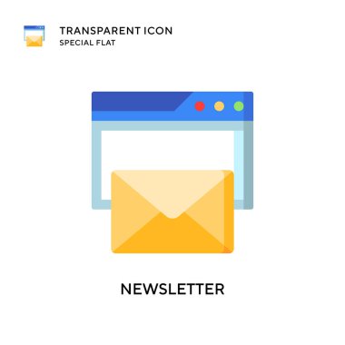 Haber vektör simgesi. Düz çizim. EPS 10 vektörü.