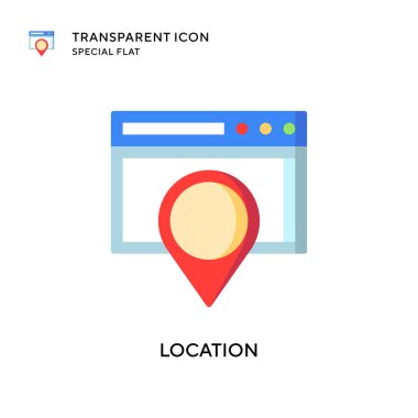 Konum vektör simgesi. Düz çizim. EPS 10 vektörü.