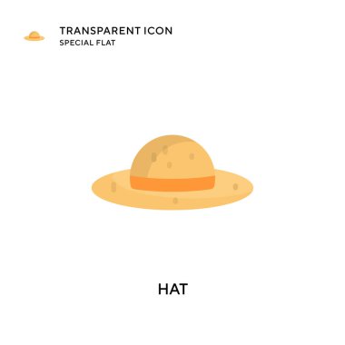 Şapka vektör simgesi. Düz çizim. EPS 10 vektörü.