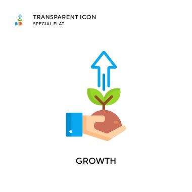 Büyüme vektör simgesi. Düz çizim. EPS 10 vektörü.