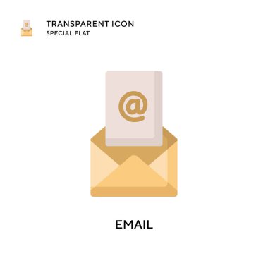 E- posta vektör simgesi. Düz çizim. EPS 10 vektörü.