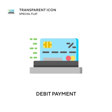 Hesap ödeme vektör simgesi. Düz çizim. EPS 10 vektörü.