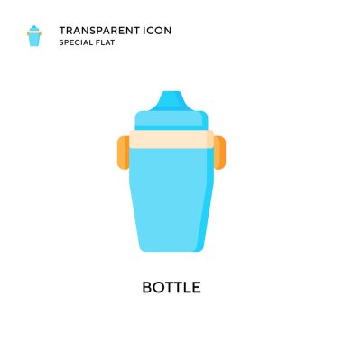 Şişe vektör simgesi. Düz çizim. EPS 10 vektörü.