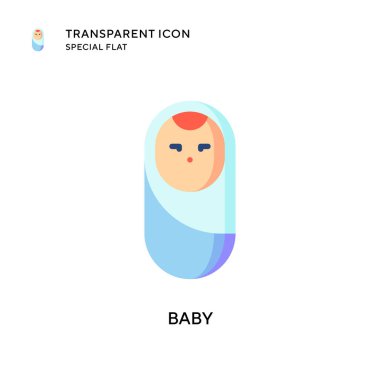 Bebek vektör ikonu. Düz çizim. EPS 10 vektörü.