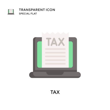 Vergi vektör simgesi. Düz çizim. EPS 10 vektörü.