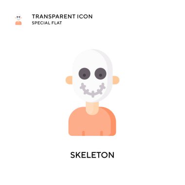 İskelet vektör simgesi. Düz çizim. EPS 10 vektörü.