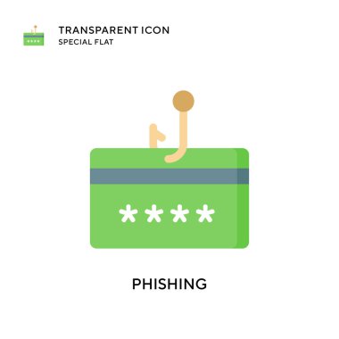 Phishing vektör simgesi. Düz çizim. EPS 10 vektörü.